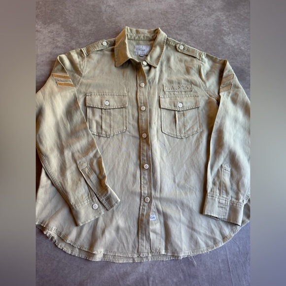Rails Jackets & Blazers - Rails Loren Military Tan Casual Button Down Shirt